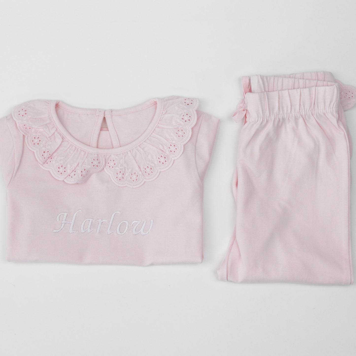 Embroidered Frilly Pj's