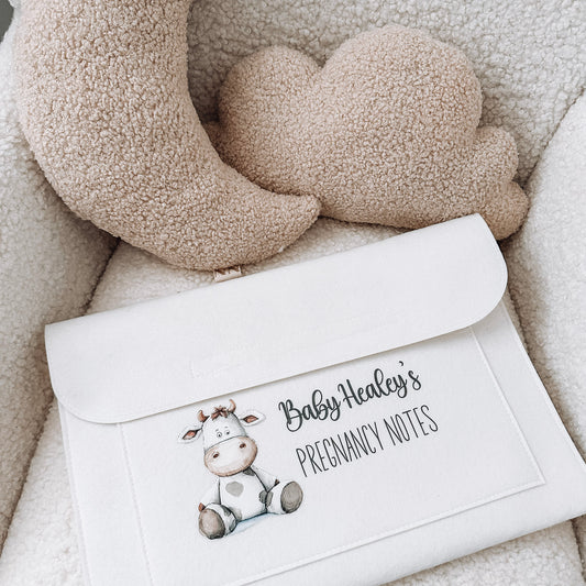 Baby Name Cow Pregnancy Notes Wallet