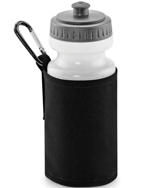 Black Personalised Water Bottle & Holder