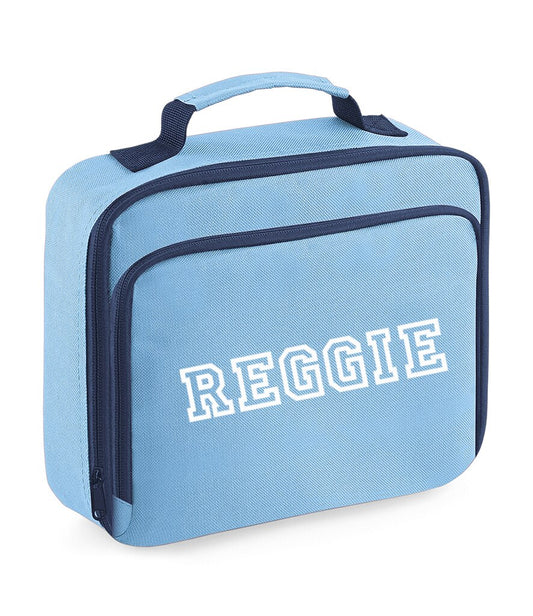 Sky Blue Personalised Lunch Bag