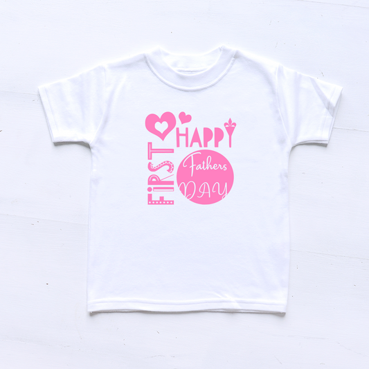 Happy First Father's Day Hearts T-Shirt