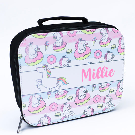Unicorn Donut Personalised Lunch Bag