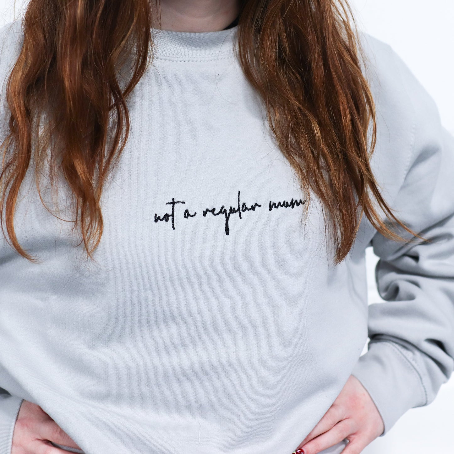 Not A Regular Mum Embroidered Unisex Adults Sweatshirt