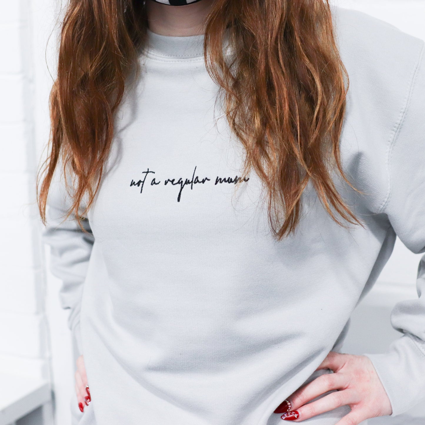 Not A Regular Mum Embroidered Unisex Adults Sweatshirt