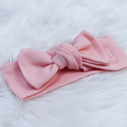 Pinky Peach Ribbed Lounge Headwrap (Made to Order)