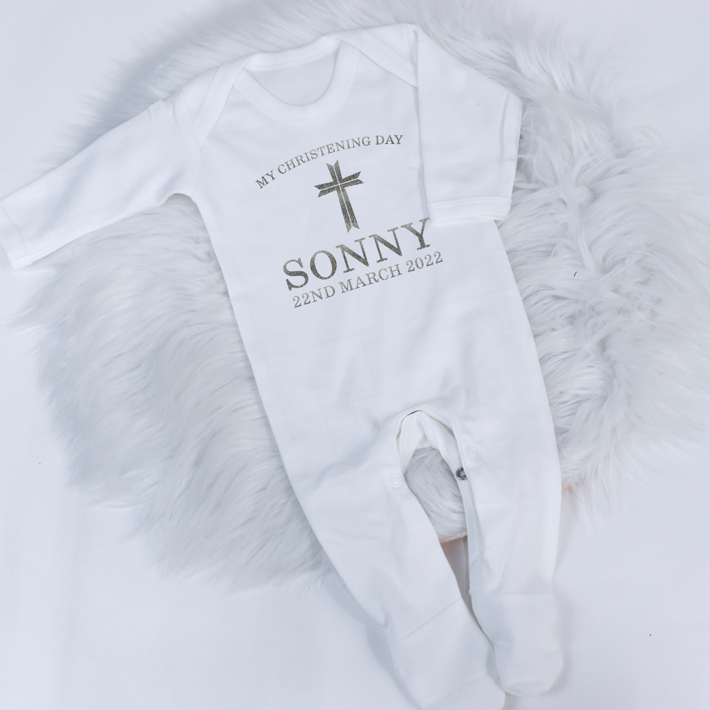 My Christening Day Cross Rompersuit