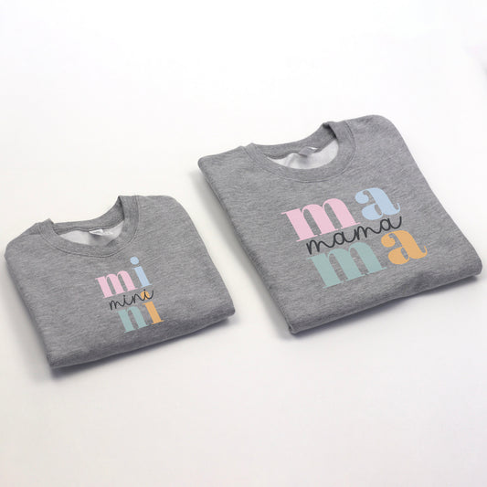 Mama Mini Pastel Unisex Adults Sweatshirt