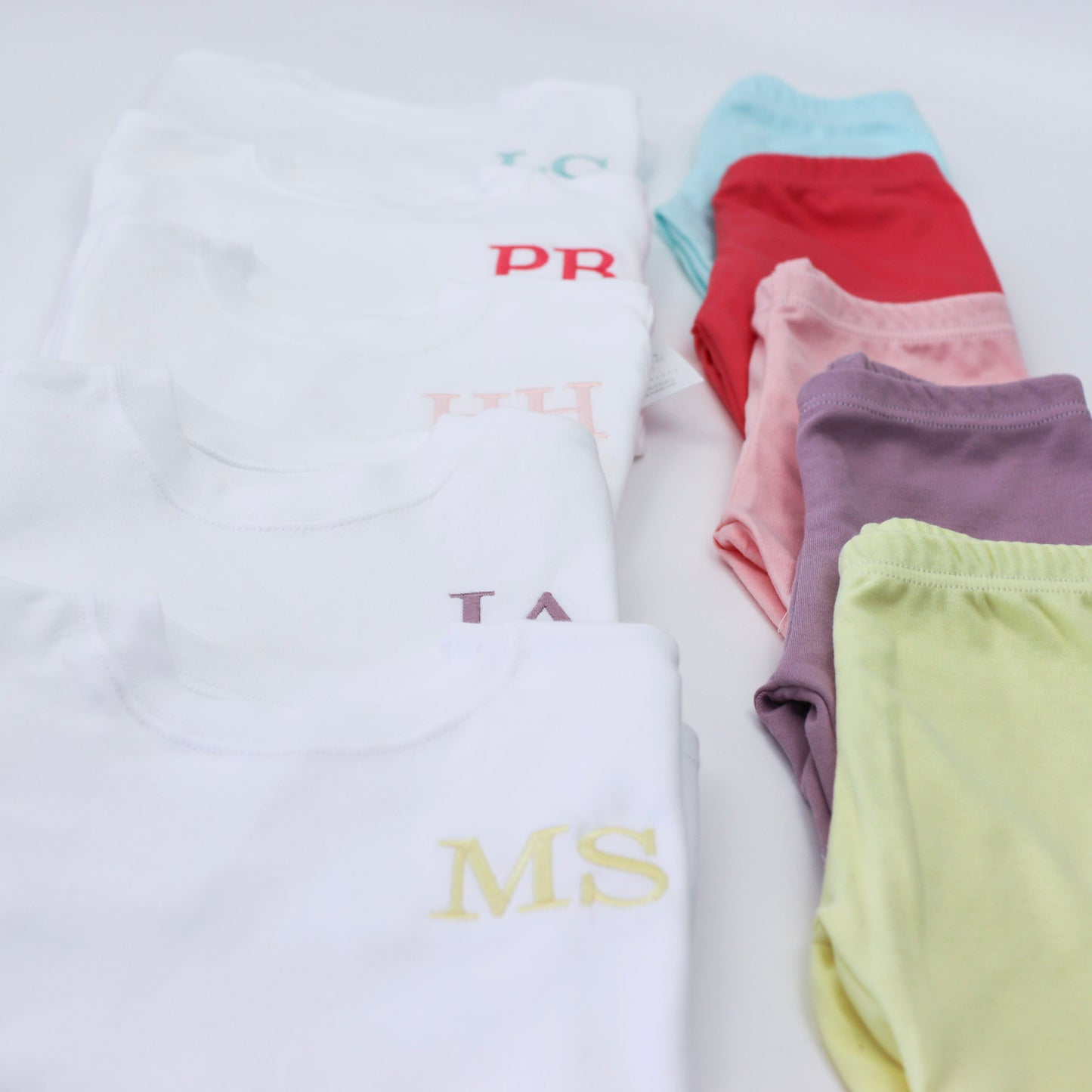 All Colours Embroidered T-Shirt & Lounge Cycle Shorts Combo