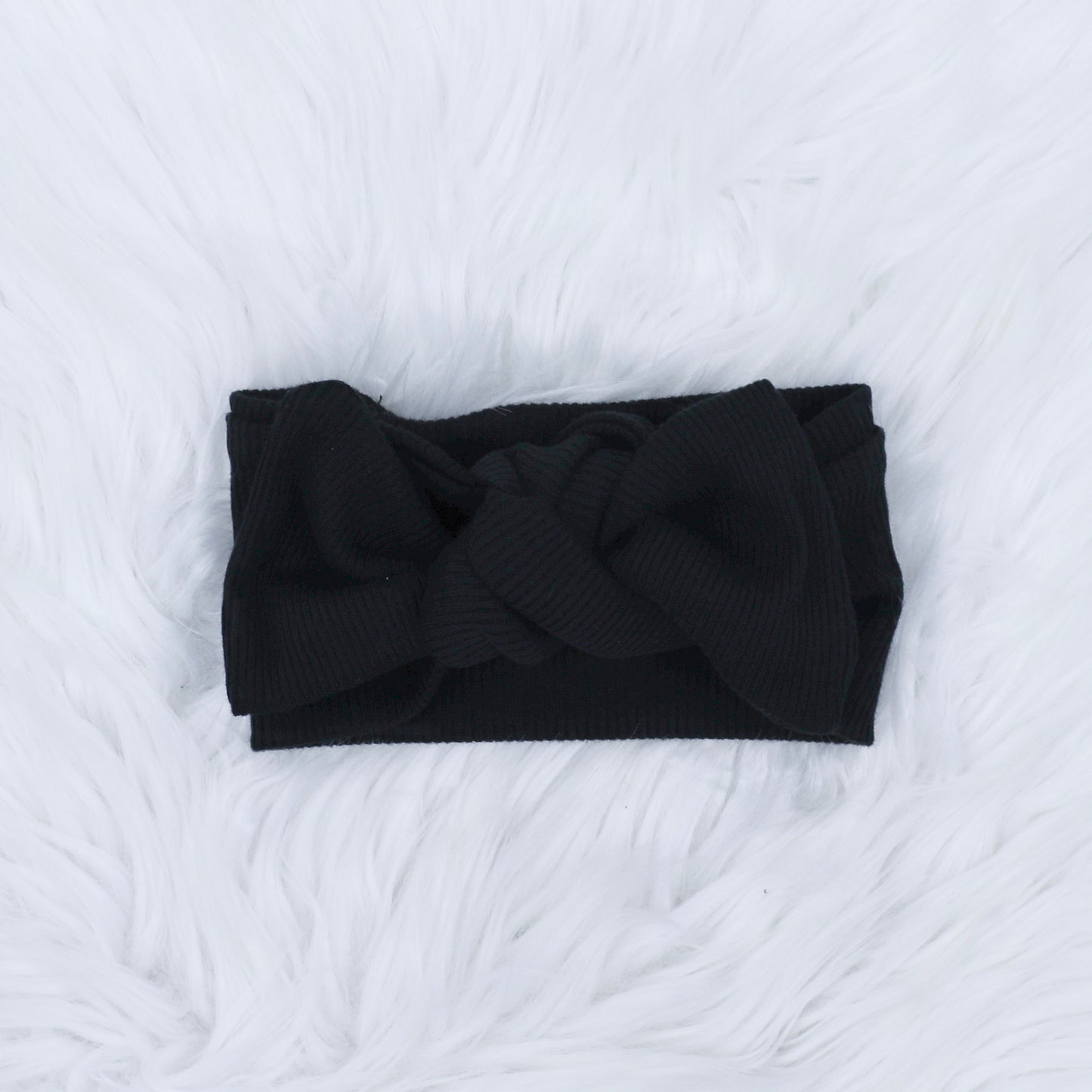Black Ribbed Lounge Headwrap (Made to Order)
