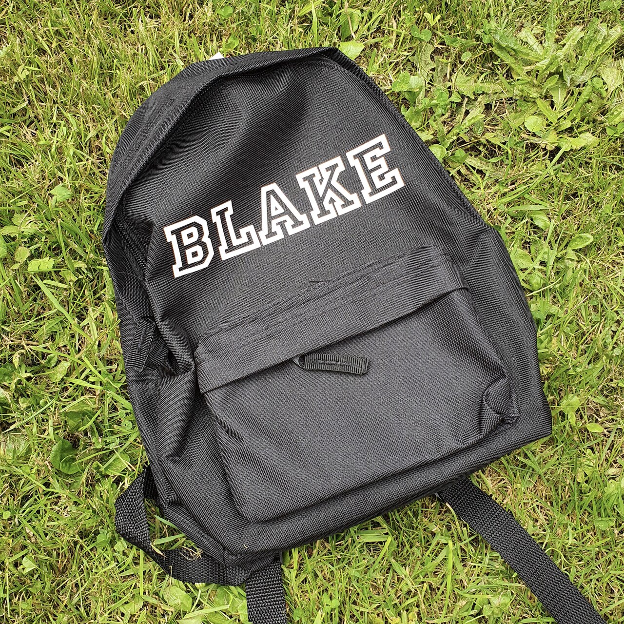 Black Personalised Mini Fashion Backpack