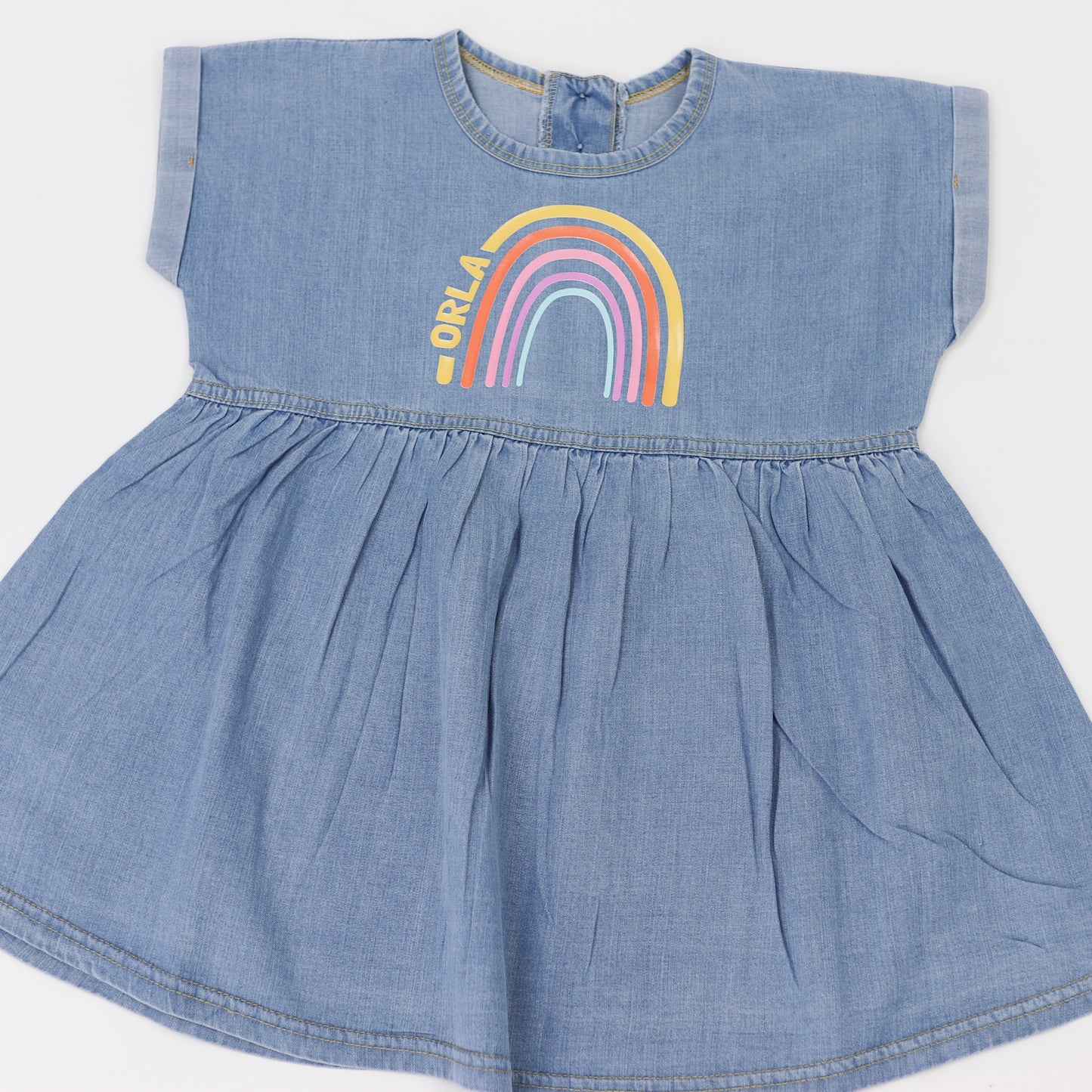 Rainbow Multi Personalised Jersey Cotton Dress
