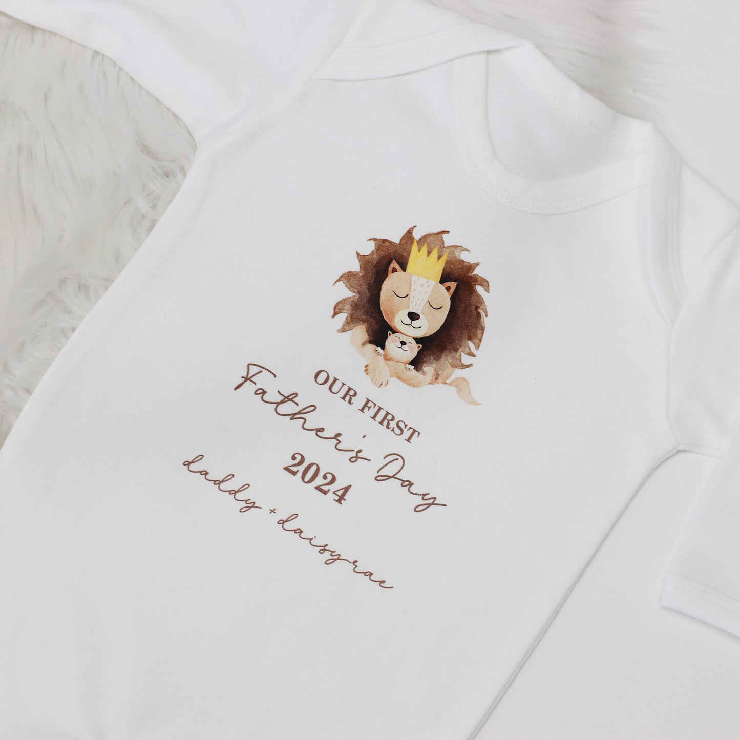 First Father's Day Lion King Personalised Rompersuit