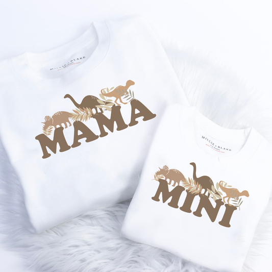 Boho Dinosaur Mama Adults Sweatshirt (Made to Order)