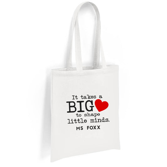 Big Heart to Shape Little Minds Long Handle Shopper Bag