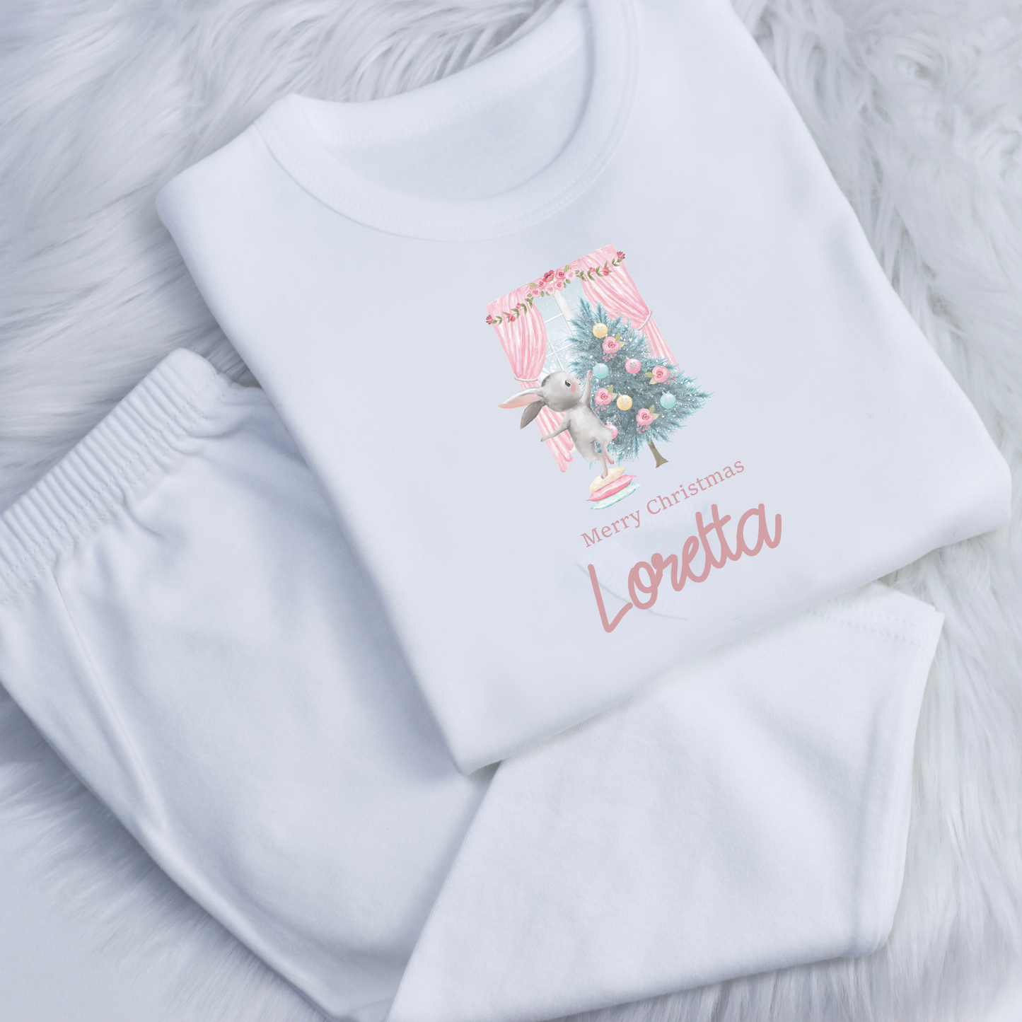 Bunny Christmas Tree Baby Pyjamas