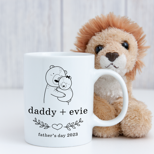 Daddy Bear Bow Doodle 11oz Mug
