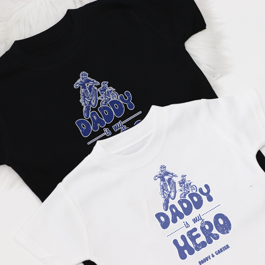 Daddy is My Hero Motocross Father's Day T-Shirt