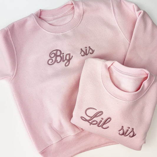 Script Embroidered Personalised Soft Style Sweatshirt