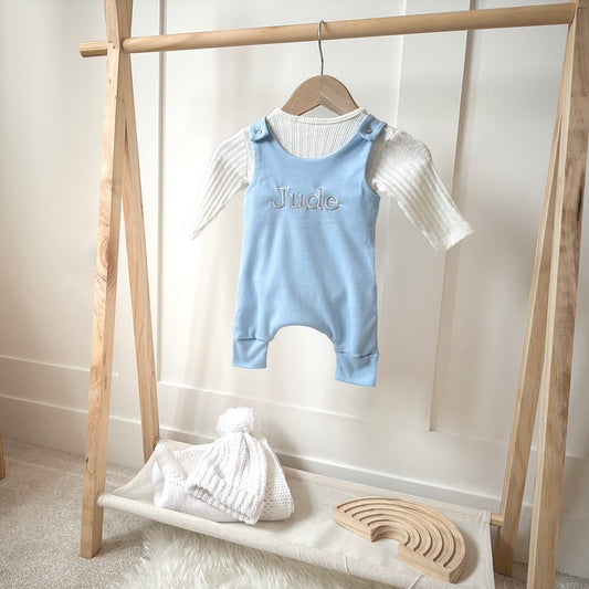 Baby Blue Lounge Romper (Made to Order)