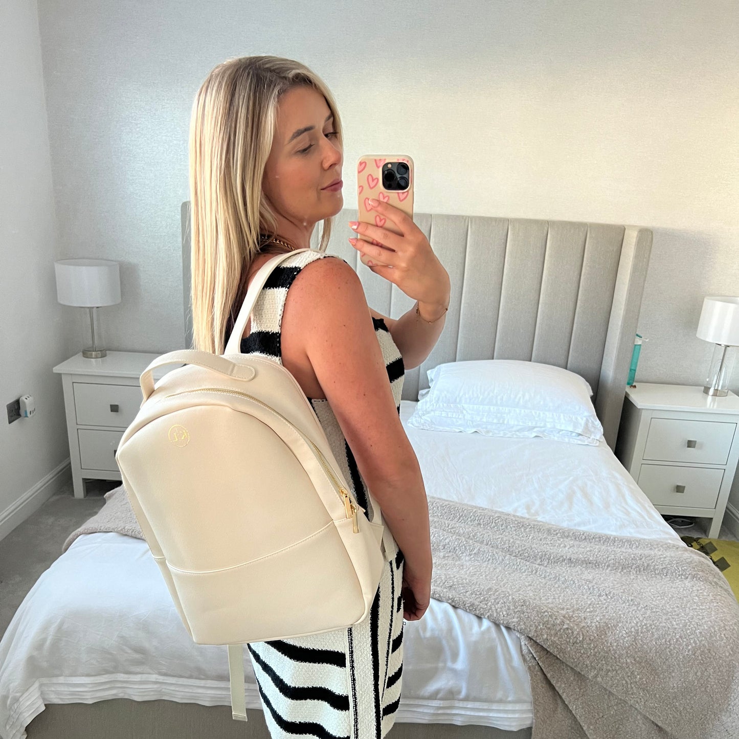 Circle Initial Personalised Boutique Backpack