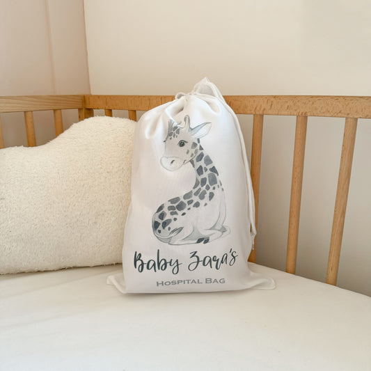 Giraffe Hospital Bag Personalised Sack ⏰