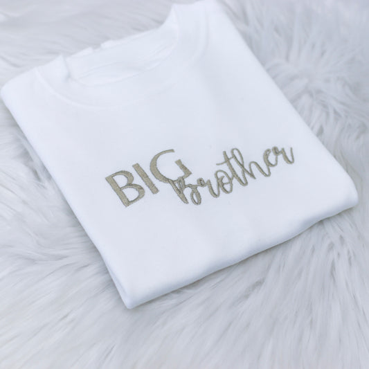 Big Brother Script Embroidered T-Shirt