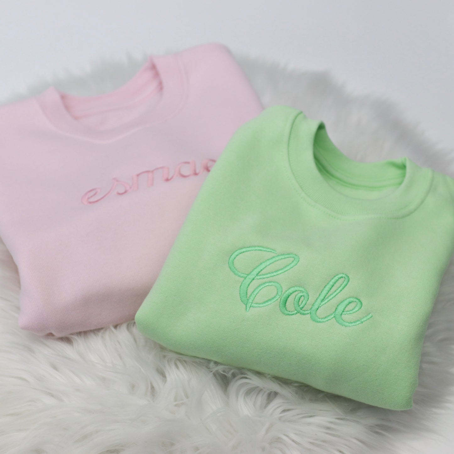Script Embroidered Personalised Soft Style Sweatshirt