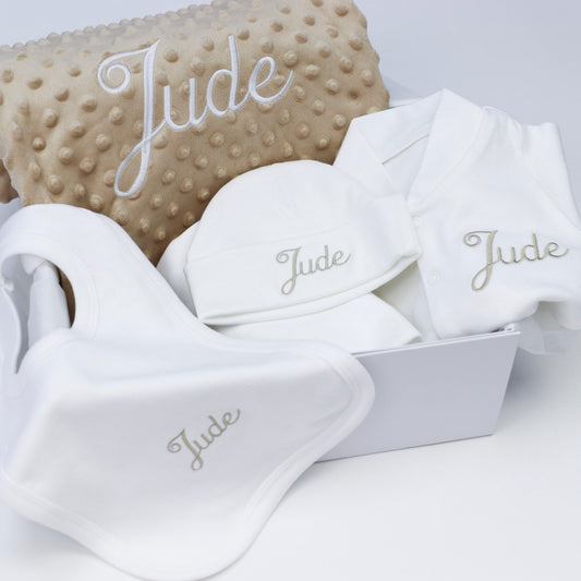 Embroidered Personalised Perfect Baby Bundle