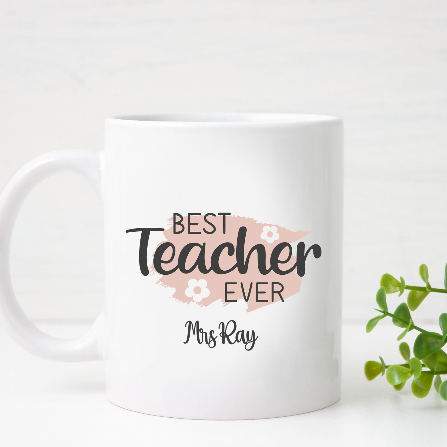 Peach Best Teacher Ever 11oz Mug
