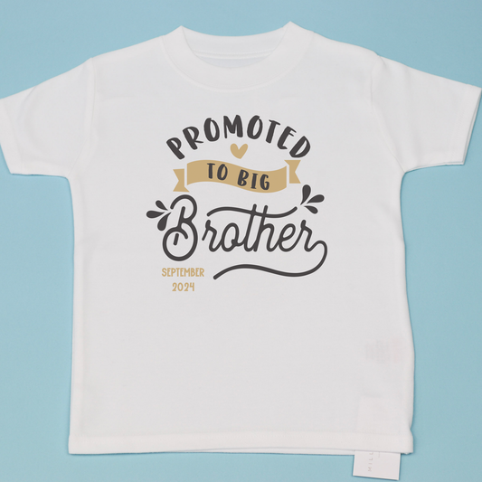 Promoted To Big Brother Date Banner T-Shirt