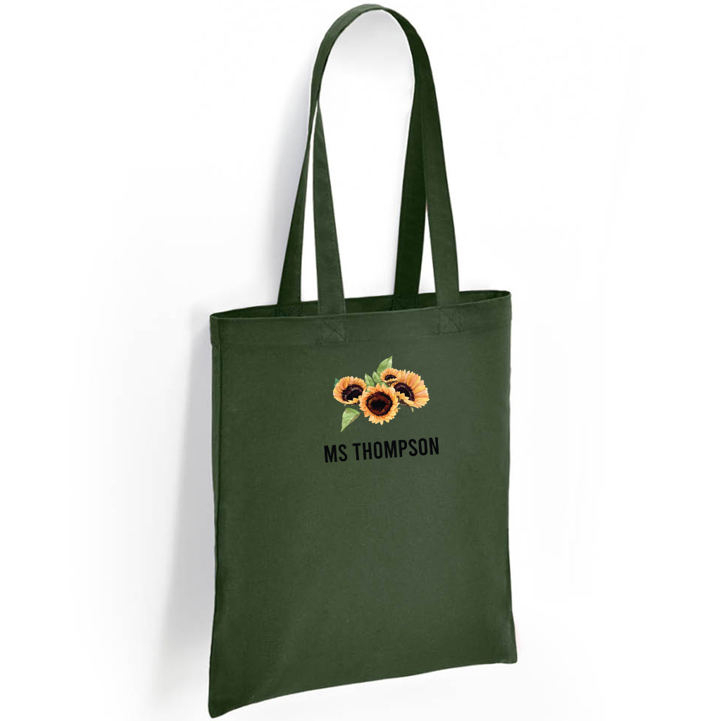Sunflower Block Long Handle Shopper Bag
