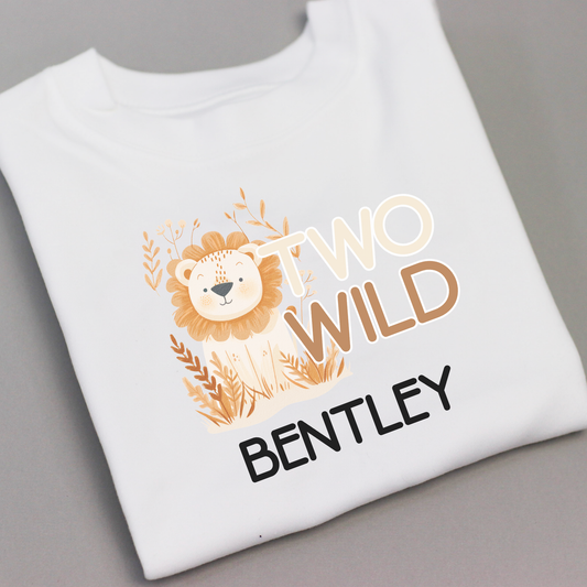 Two Wild Personalised Birthday T-Shirt