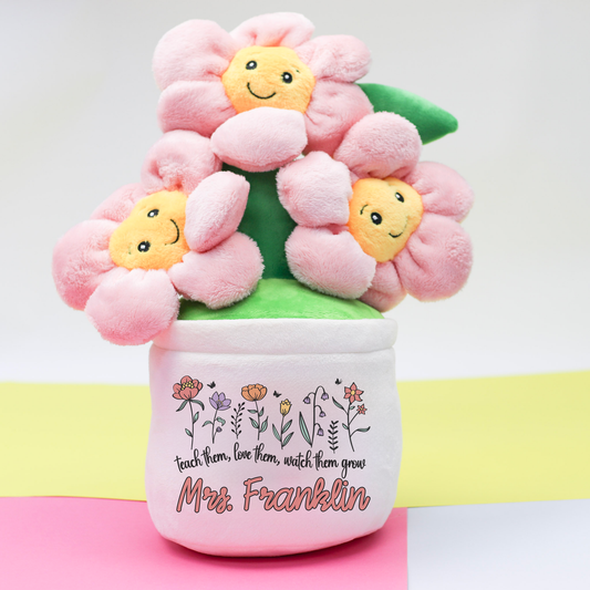 Teacher Flower Name Flower Pot Plush