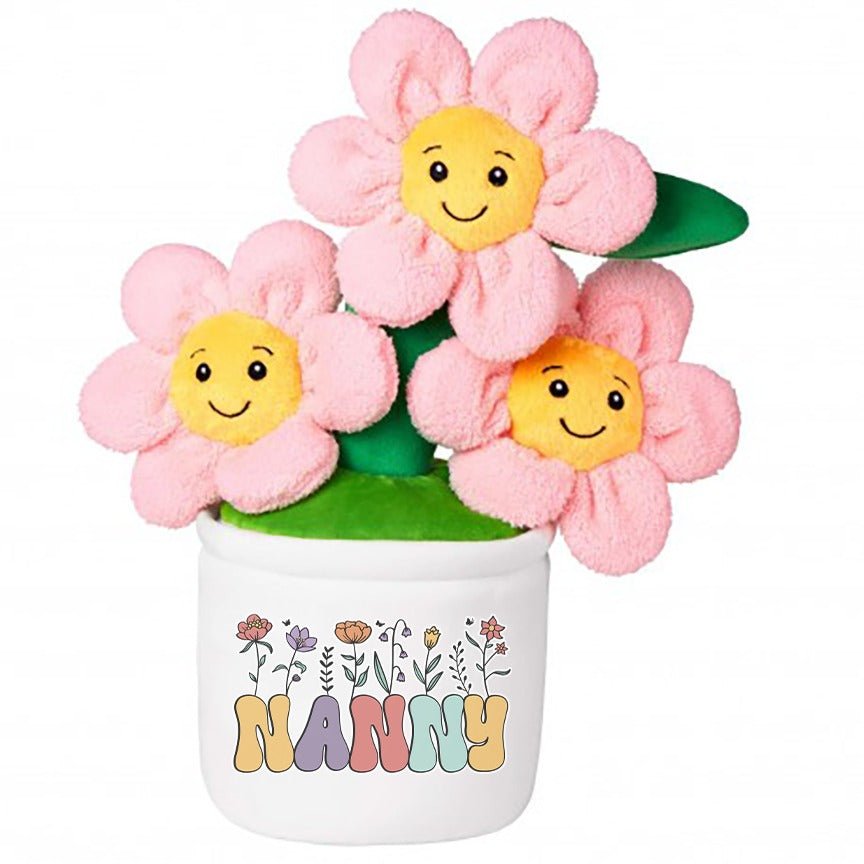 Nanny Floral Names Flower Pot Plush