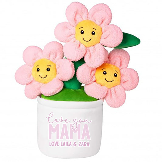 Love You Mama Personalised Flower Pot Plush