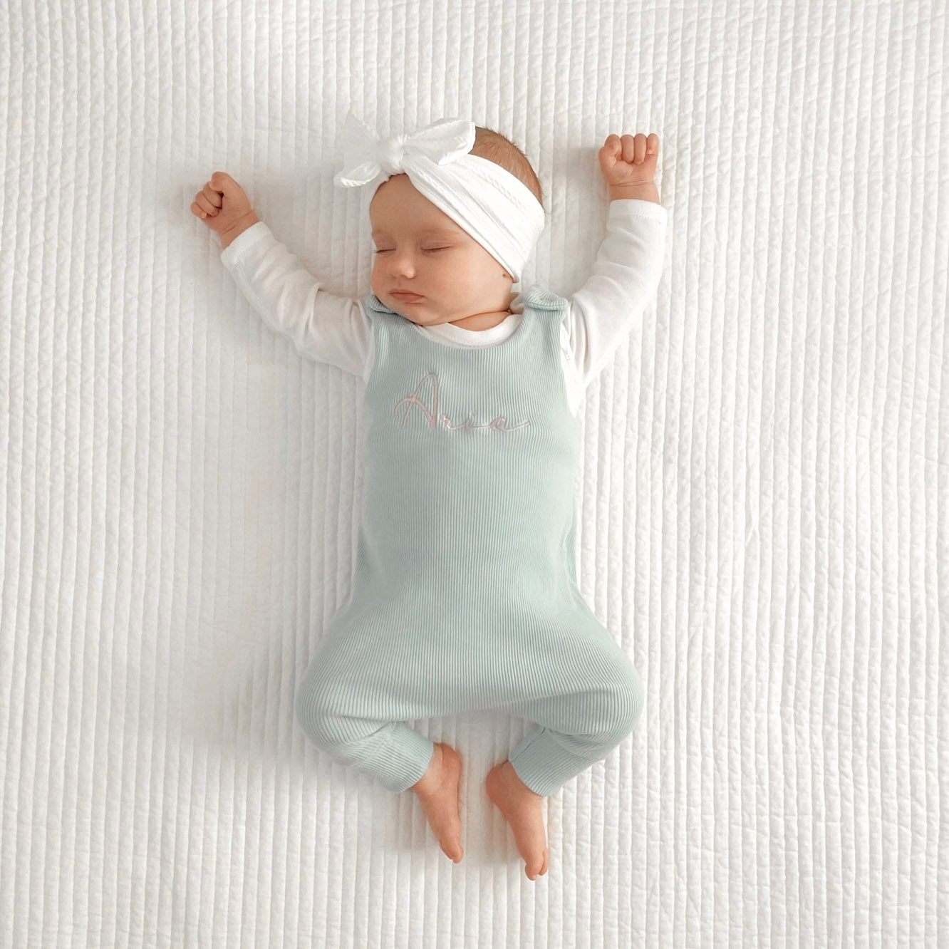 Duck Egg Ribbed Lounge Romper (Made to Order)