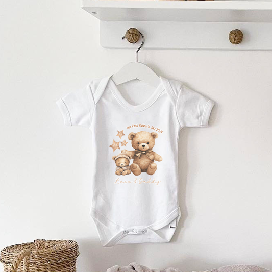 Our First Father's Day Daddy Bear Duo Bodysuit
