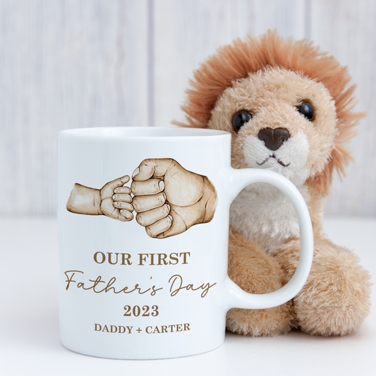 Our First Father's Day Hands 11oz Mug