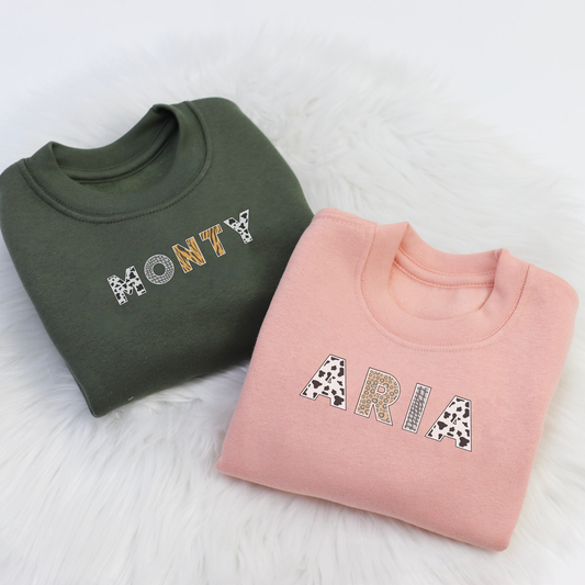 Wild Animals Name Soft Style Sweatshirt