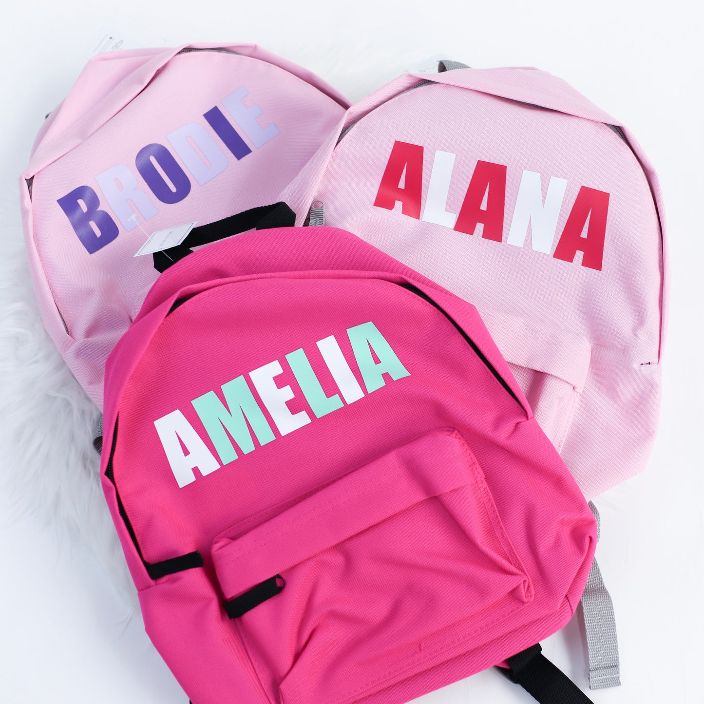 Two Colour Block Personalised Mini Fashion Backpack