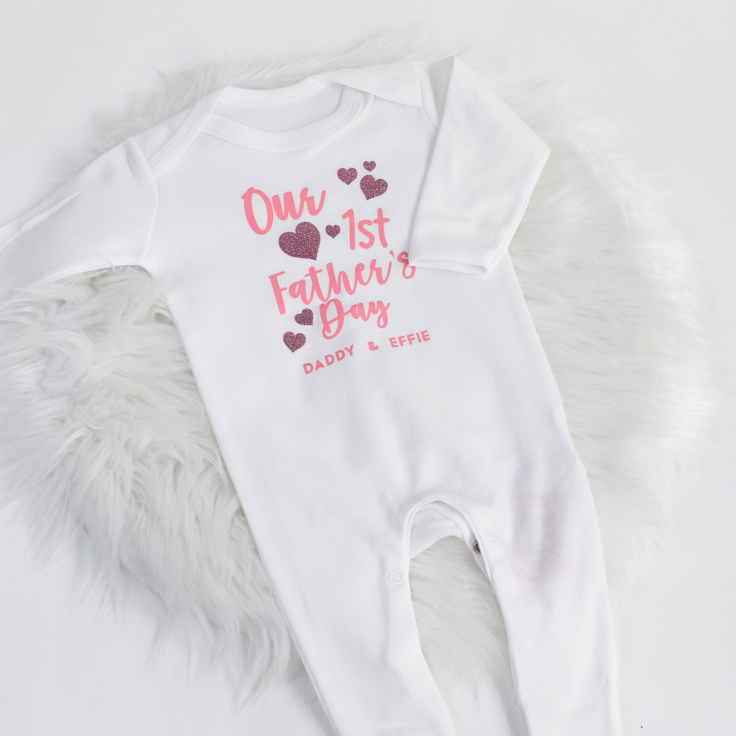 Hearts 1st Father's Day Personalised Rompersuit