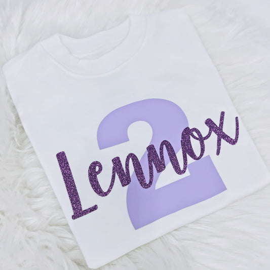 Personalised Birthday Number Name T-Shirt