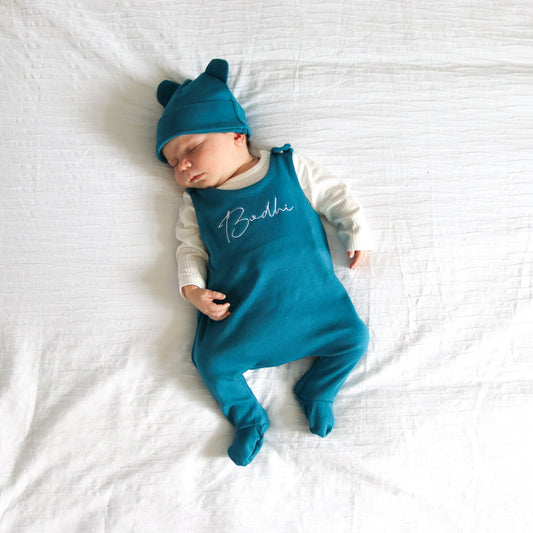Teal Lounge Footie Romper (Made to Order)
