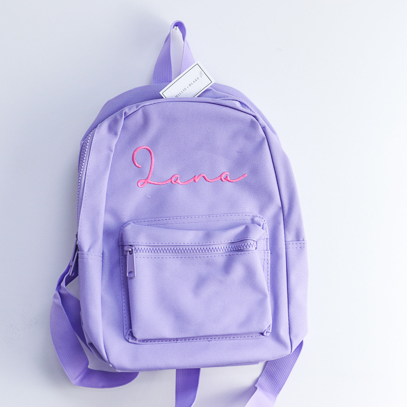 Lavender Embroidered Mini Essentials Backpack