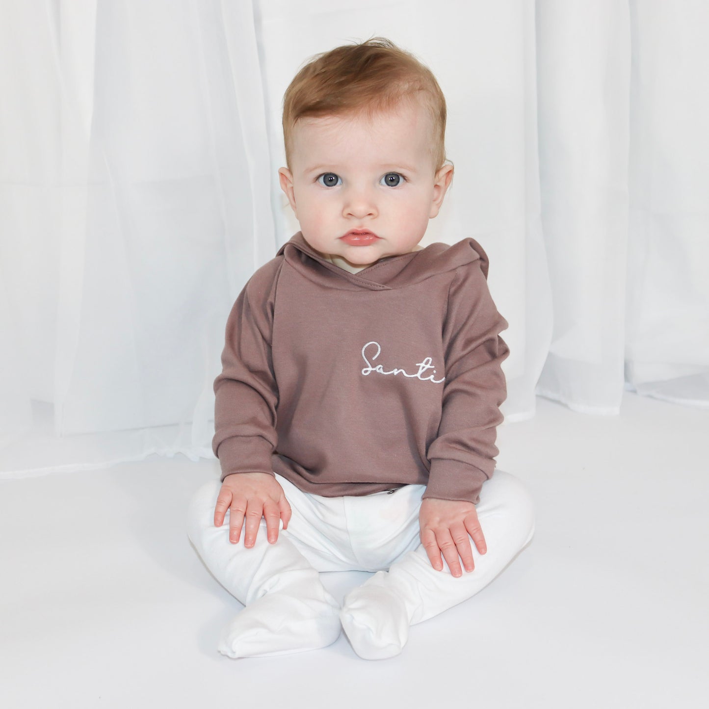 Mocha & Cream Hooded Top Footie Lounge Set (Made to Order)