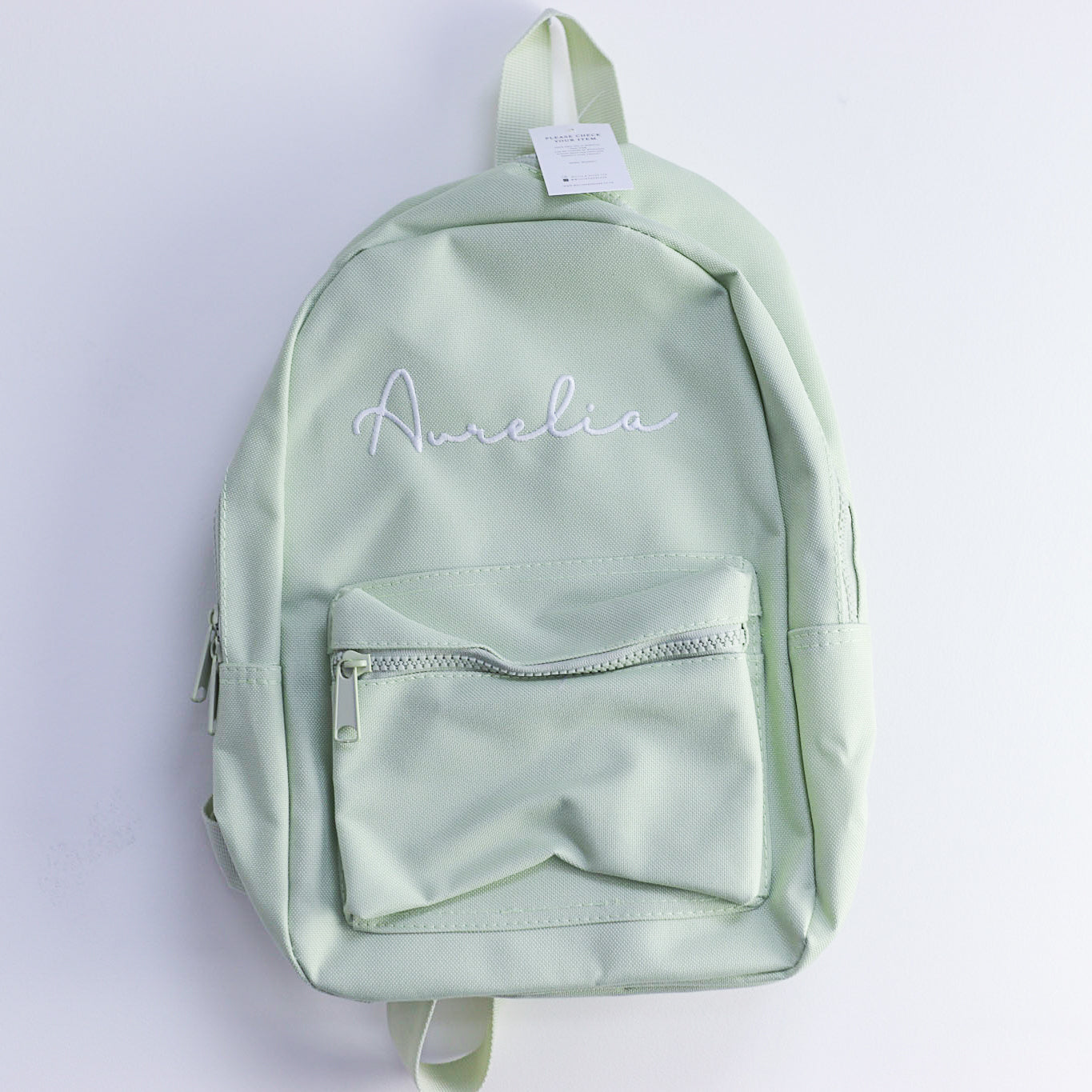 Pistachio Embroidered Mini Essentials Backpack