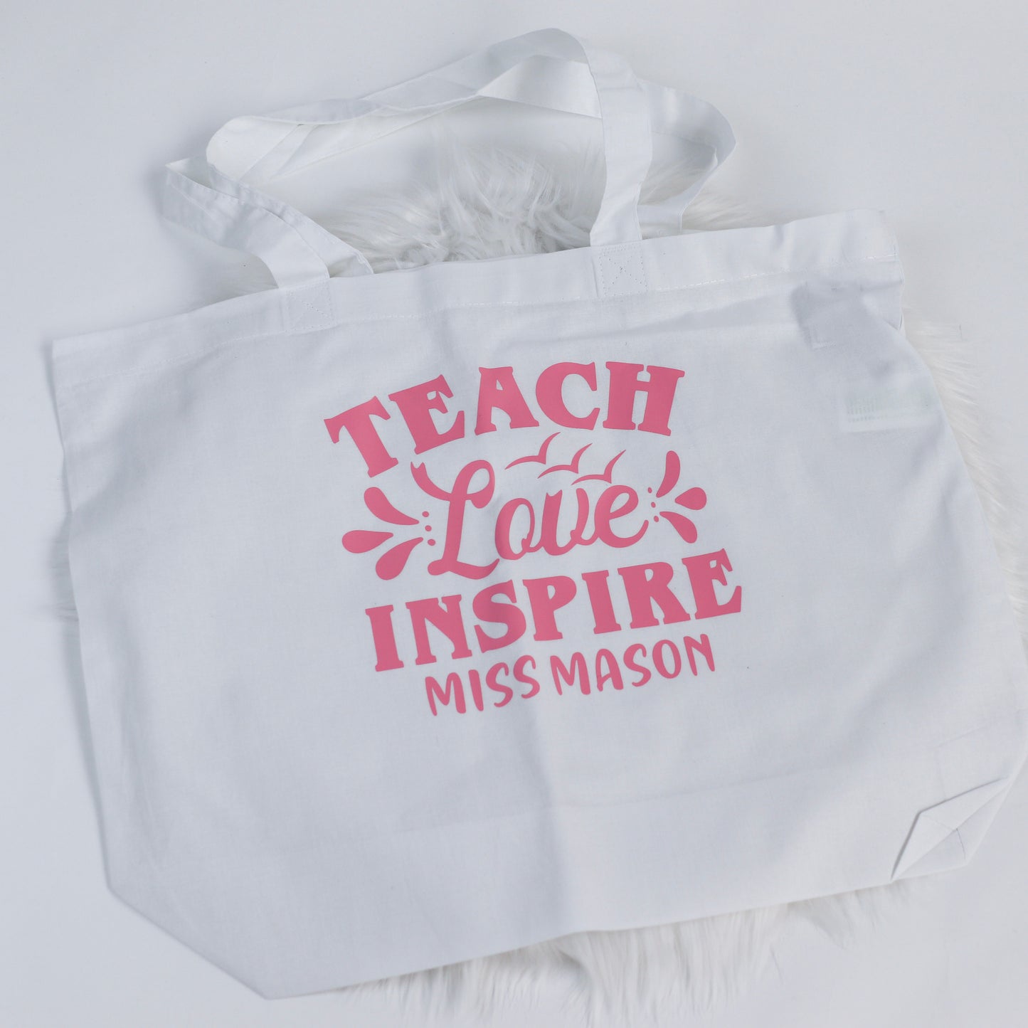 Teach Love Inspire Large Tote Bag