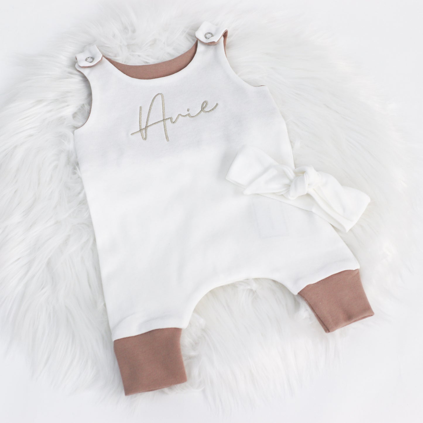 Cream & Stone Lounge Romper (Made to Order)