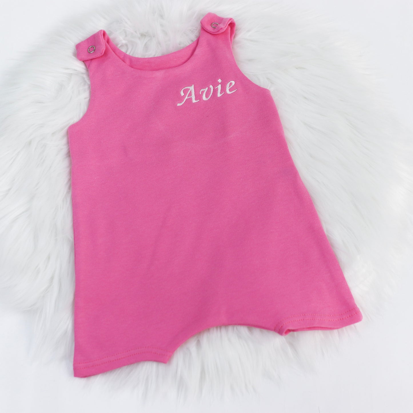 Candy Pink Lounge Short Romper (Made to Order)