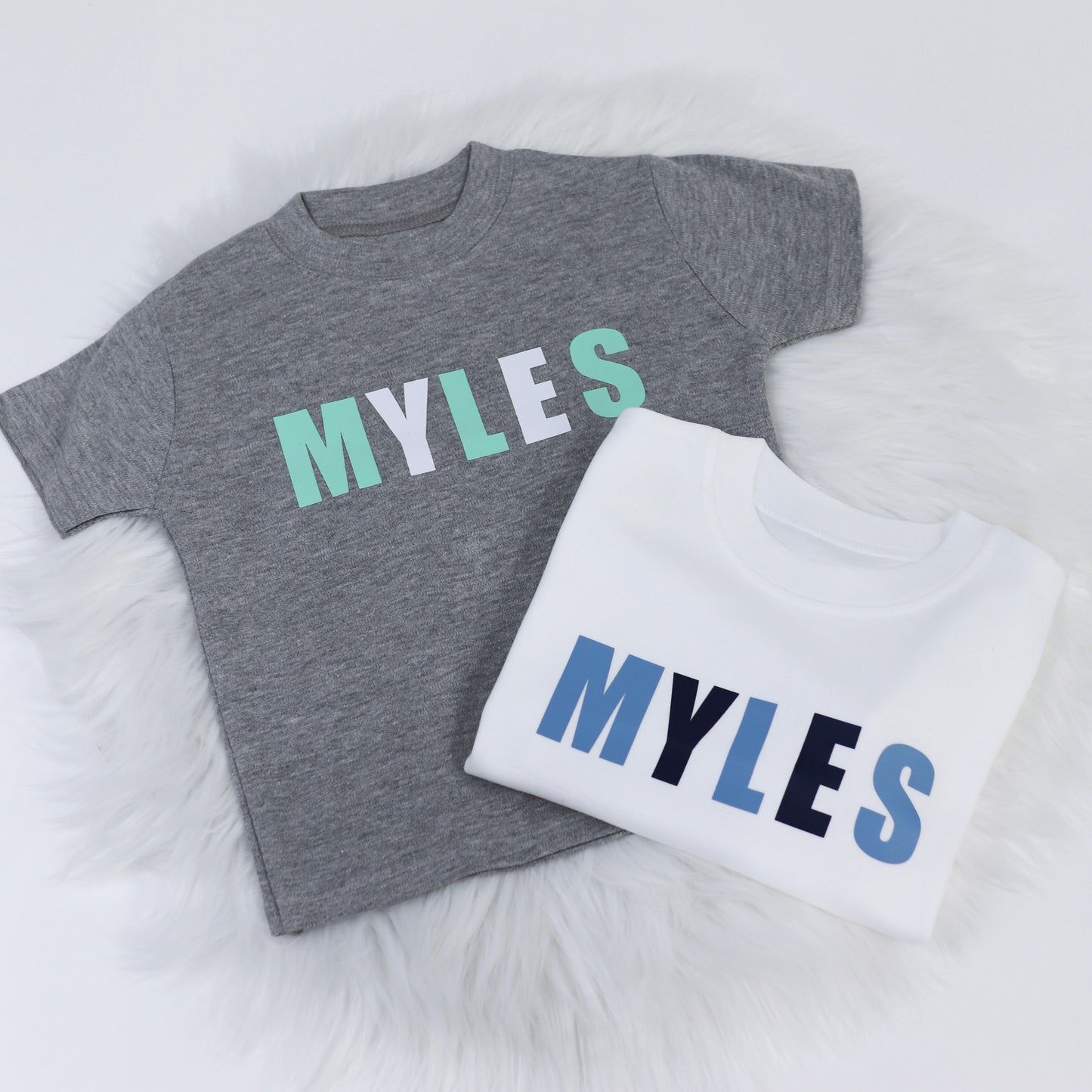 Two Colour Block Personalised T-Shirt